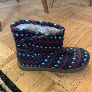 Comfy multi-colored furry booties